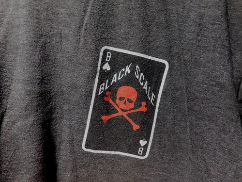 Black Scale Shirt Men Size Large Blvck Scvle Skull and Bones Card - Picture 2 of 10