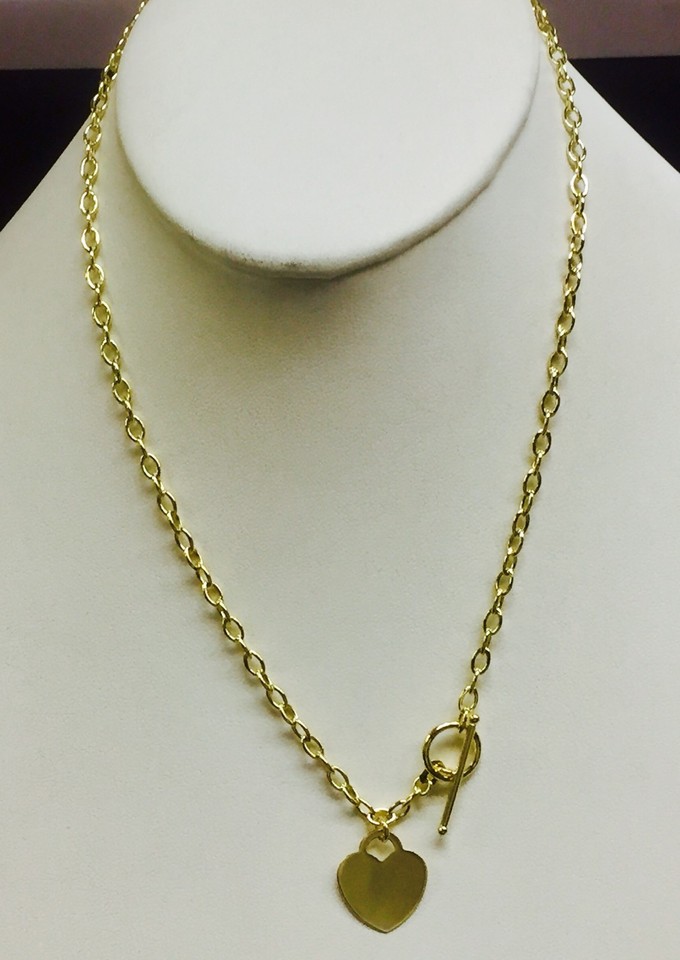 MAYAMAR 24K Gold Plated Heart Charm Rolo 18