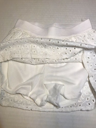 Unbranded Girl's Size XS 4-5 Skirt White Eyelet Elastic Waist New Without Tags - Picture 9 of 9