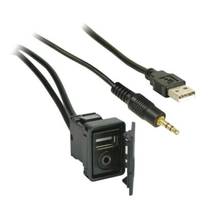 Metra AXUSB35-SKT AX-USB-35EXT 3.5mm Headphone Jack to USB Extension Cable Black