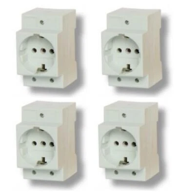 Steckdose für Zählerschrank Hutschiene Schaltschrank Einbausteckdose 230V 16A