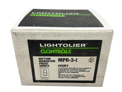 Lightolier Controls MPR-3 Neptune Momentum Preset Remote Dimmer - Ivory - New