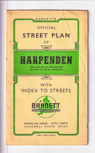 Barnetts offizieller Straßenplan von Harpenden