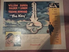 Vintage Movie Poster 1/2 SH "The Key" 1958 William Holden Sophia Loren