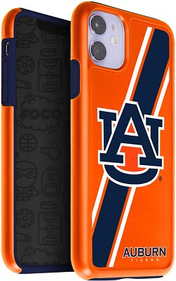 FOCO NCAA Auburn Tigers Dual Hybrid Case for iPhone 11 & XR (6.1'')