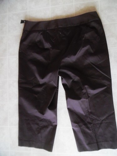 Pantalone donna taglia 16P apostrofo marrone Capri misto cotone - Foto 3 di 3