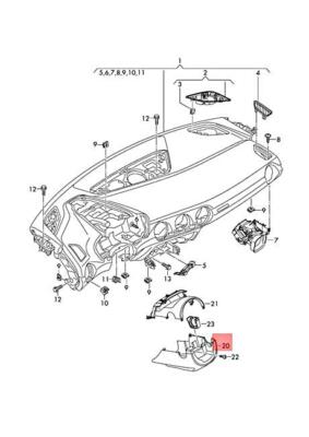 NEW AUDI TRIM LOWER SECTION SOUL BLACK 8S0953512B4PK ORIGINAL NO DUTY TO  
