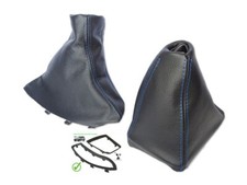 Schaltsack Handbremsmanchette Fur BMW X3 E83 Leder Naht Blau + Rahmen