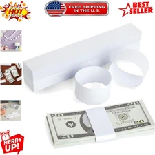 Versatile 300-Pack of Money Wraps - Thin White Paper Strips for Organizing Bills