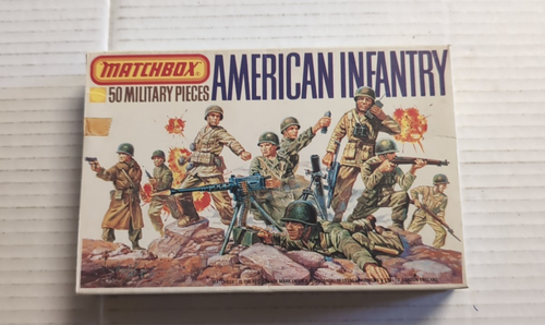 Matchbox WWII American Infantry Maßstab 1:76 komplett 50 Stück Plastik Modellbausatz