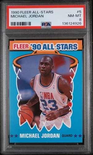 1990-91 Fleer - All-Stars Michael Jordan #5 PSA 8 🐐