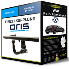 Abnehmbare Anhängerkupplung für VW Polo Fliessheck 09- Typ 6R/6C Oris NEU
