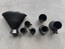 Prinknash Abbey pottery mug vases coffee cups sugar bowl gunmetal glaze 7 pieces