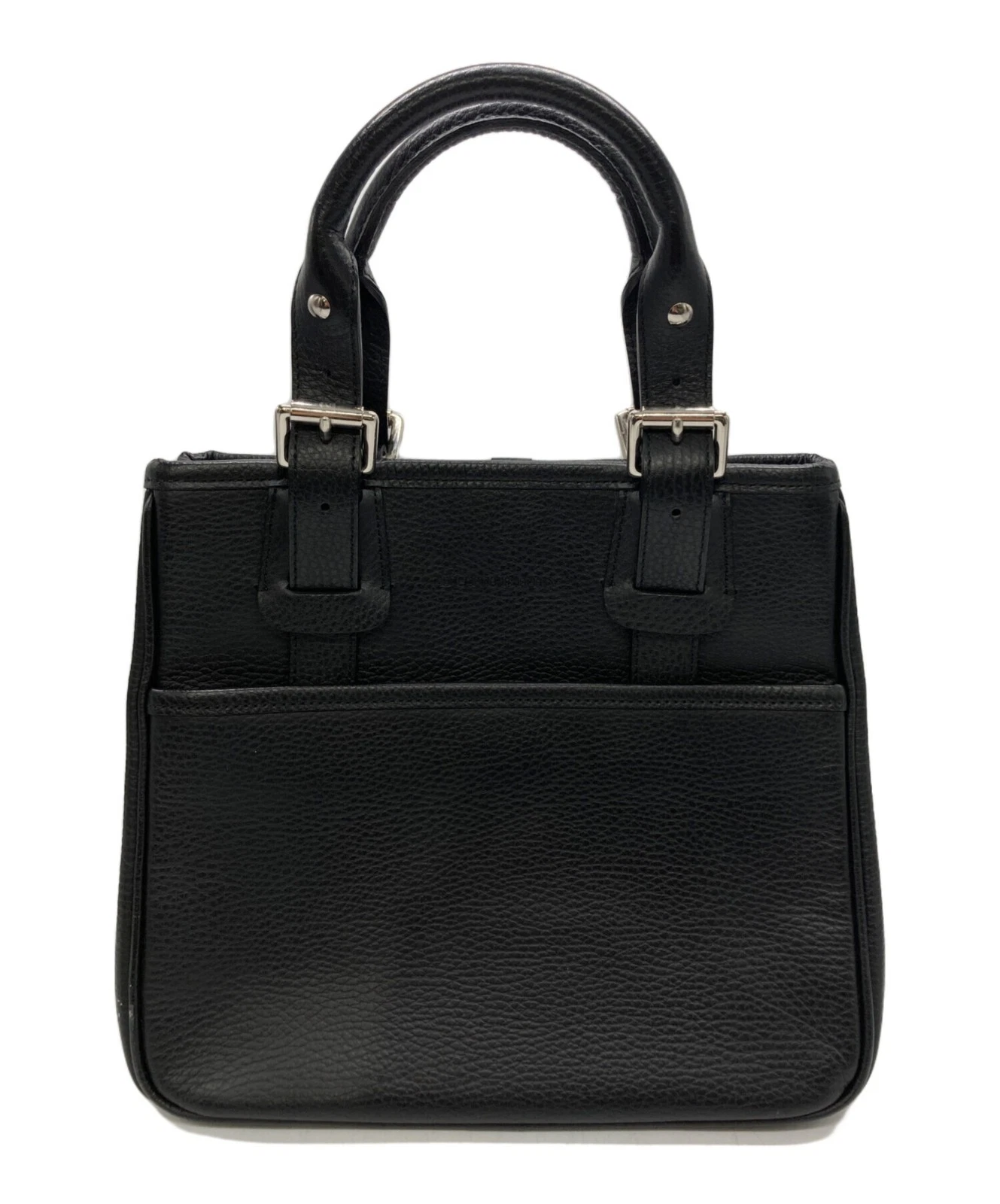 Burberry — Burberry Leather Handbag Tote Bag Black #TFB6953