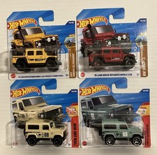 HOTWHEELS  4 Stück - Land Rover Defender - Defender Double Cab  - Konvolut - OVP