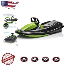 X-Games Steerable Snow Sled, Durable Plastic, Anti-Slip Seat, 260 lbs Capacity