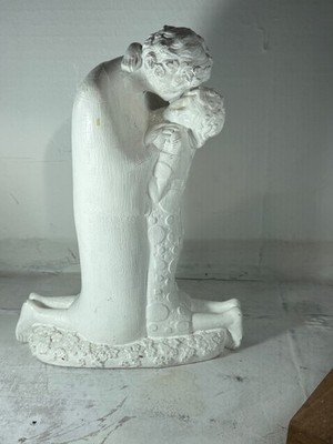Gustav Klimt Museum Reproduktion Statue Der Kuss Skulptur Ornament weiß