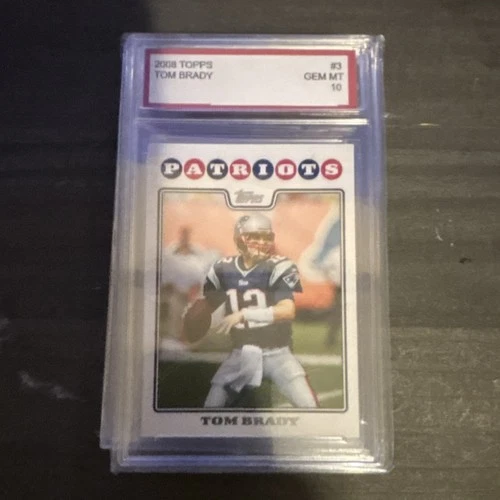 2008 Topps Tom Brady #3 PSA GEM MT 10 New England Patriots Football