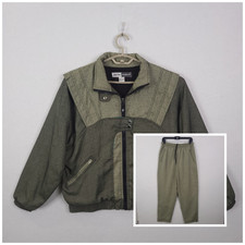 Jamie Sadock Tracksuit Bomber Jacket Pants Green Large Y2K 90s 80s Vintage