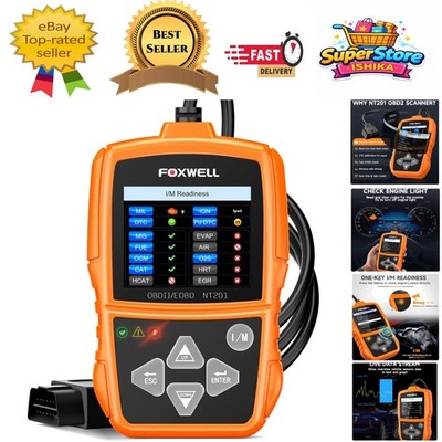 NT201 Professioneller OBDII Auto Codeleser - 2,4'' Bildschirm, Plug & Play Diagnose...
