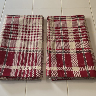 Cuddl Duds Pair Standard Flannel Plaid Pillow Shams NWOT