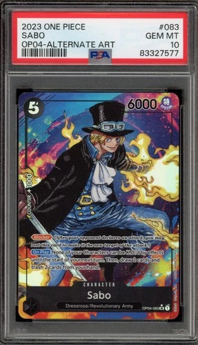 One Piece CCG Sabo Alternate Art OP04-083 PSA 10 Gem Mint
