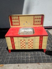 VTG 1950s Wolverine Tin Litho Toy Kitchen Sink Childs Play Mid Century USA Made