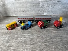Brio Wooden Railway Trains of the World Santa Fe Train Tow Truck Lot