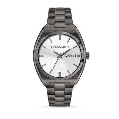 Trussardi Metropolitan   Herrenarmbanduhr Gun Silver Mit Tag (R2453159004)