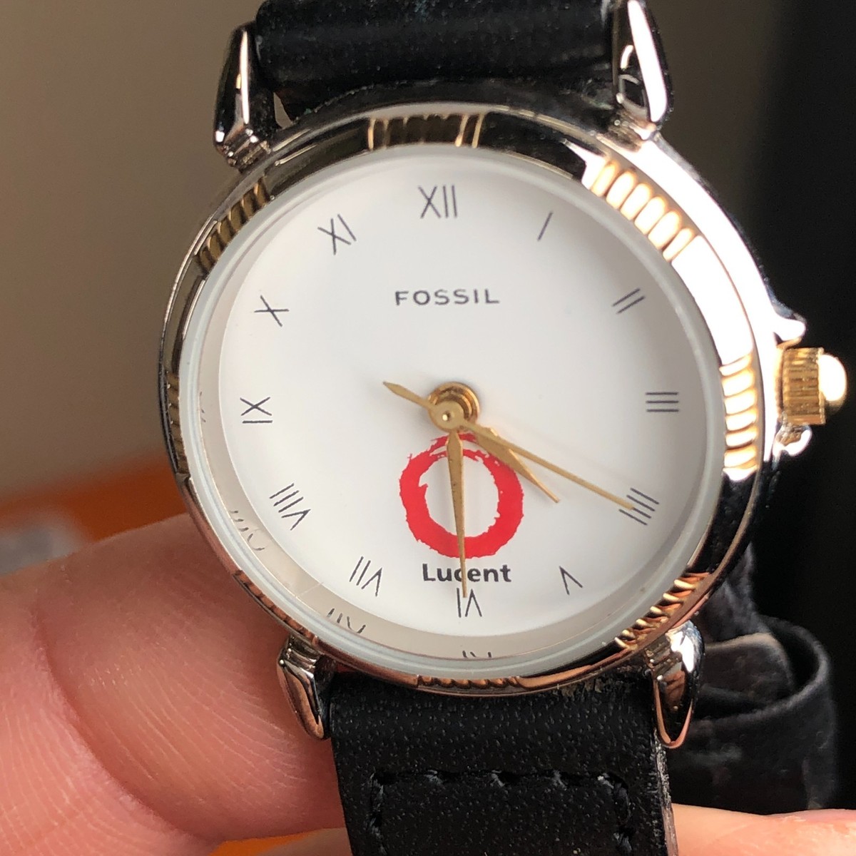 Fossil Lucent Women PR-5002 Dress Black Leather Tone Quartz  display picture 2