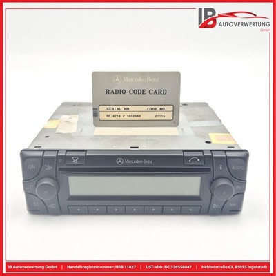 CD RADIO CAR STEREO WITH CODE A2088200085 MERCEDES A-CLASS W168 A170 CDI BECKER