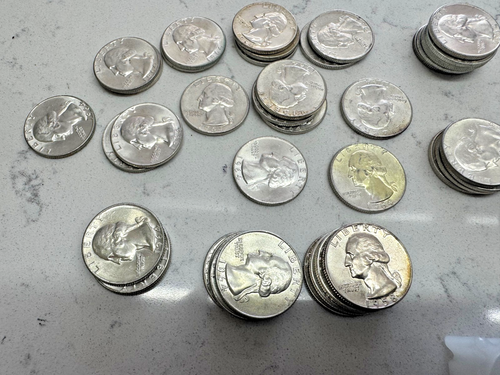 Washington Quarters 1964 rollo de 40 elección sin circular 1964 - Imagen 5 de 6