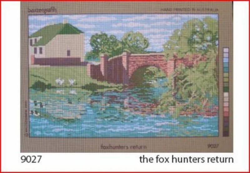 Needlepoint Canvas Large Scenic Foxhunters Return