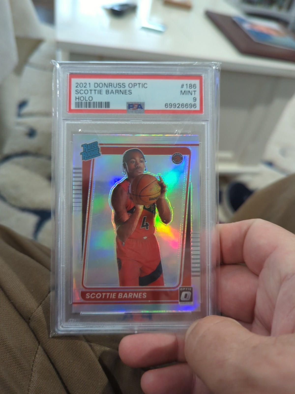 2021 Panini Donruss Optic Scottie Barnes - Holo Prizm #186 - PSA 9
