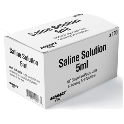 Saline Solution 5ml x 100 - Household & Medical Use