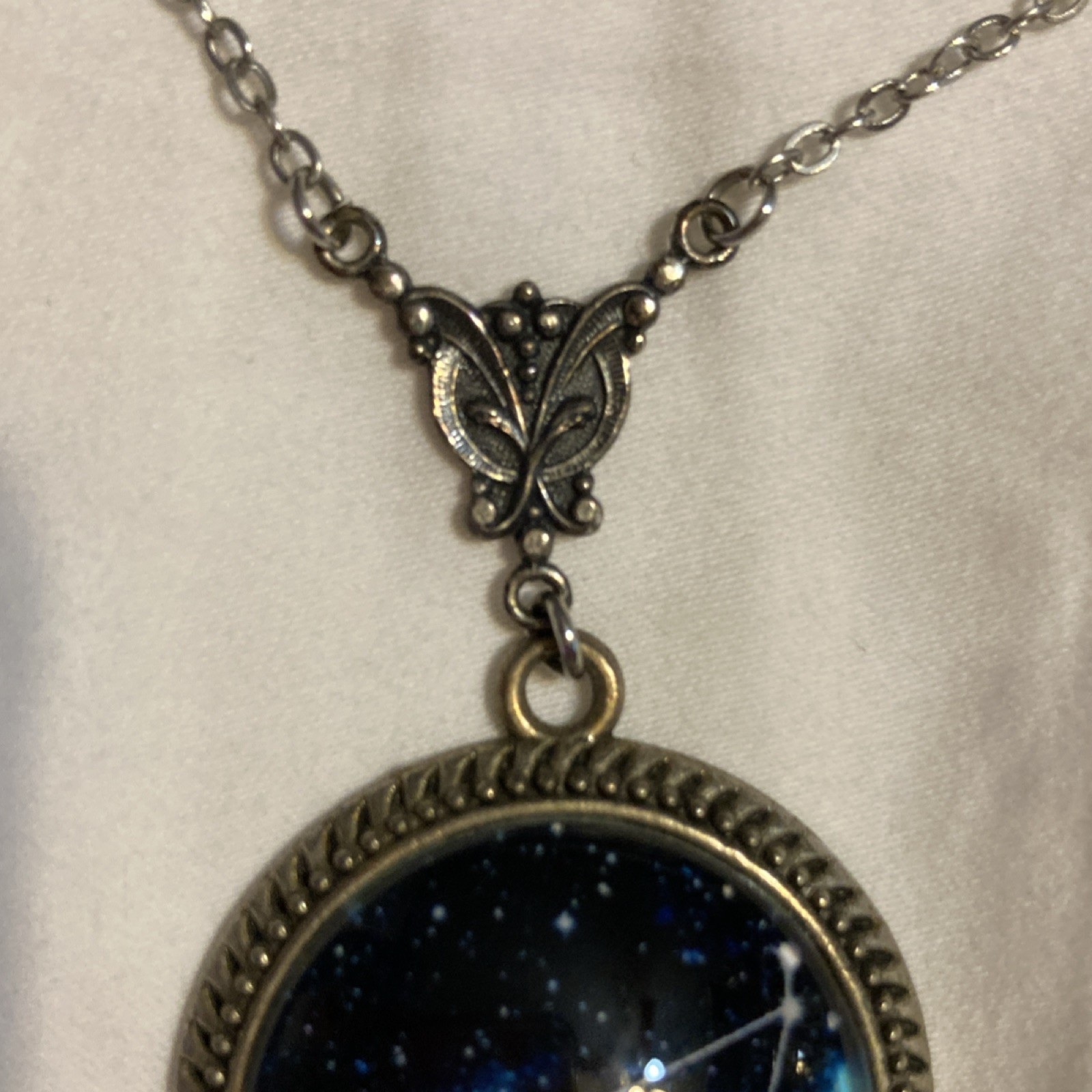 Celestial Constellation Round Pendant Necklace Si… - image 2