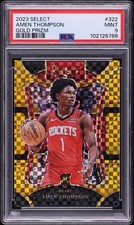 2023 Panini Select Amen Thompson Courtside Gold Prizm #322