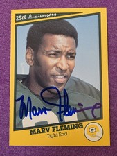 Marv Fleming 1990 Packers SB 1 25th Anniversary Autographed Signed Auto 