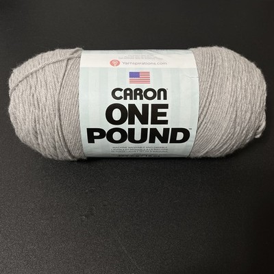 Caron One Pound 100% Acrylic Yarn Soft Grey Mix 812yds 16oz #4 Worsted