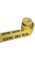 CAUTION UNDERGROUND ELECTRIC CABLE BELOW WARNING  TAPE 20 LENGTH