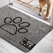 GORILLA GRIP SOAKSTOPPER Dog Door Mat, 36x24 Machine Washable, Absorbent