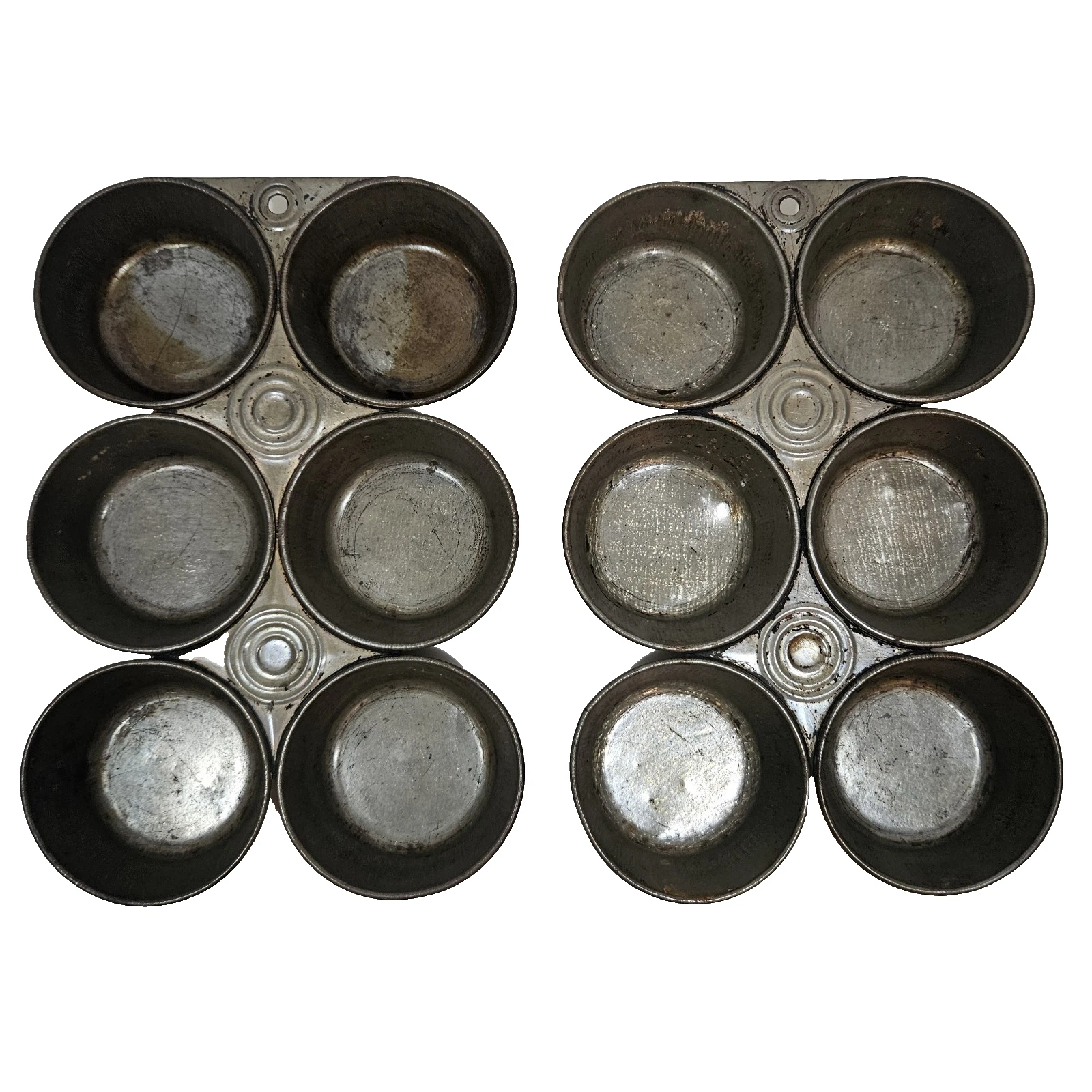 Vintage Muffin Tins 6 Cupcake Capacity Pan w/ Patina Rustic Decor Primitive TWO
Opens in a new windo