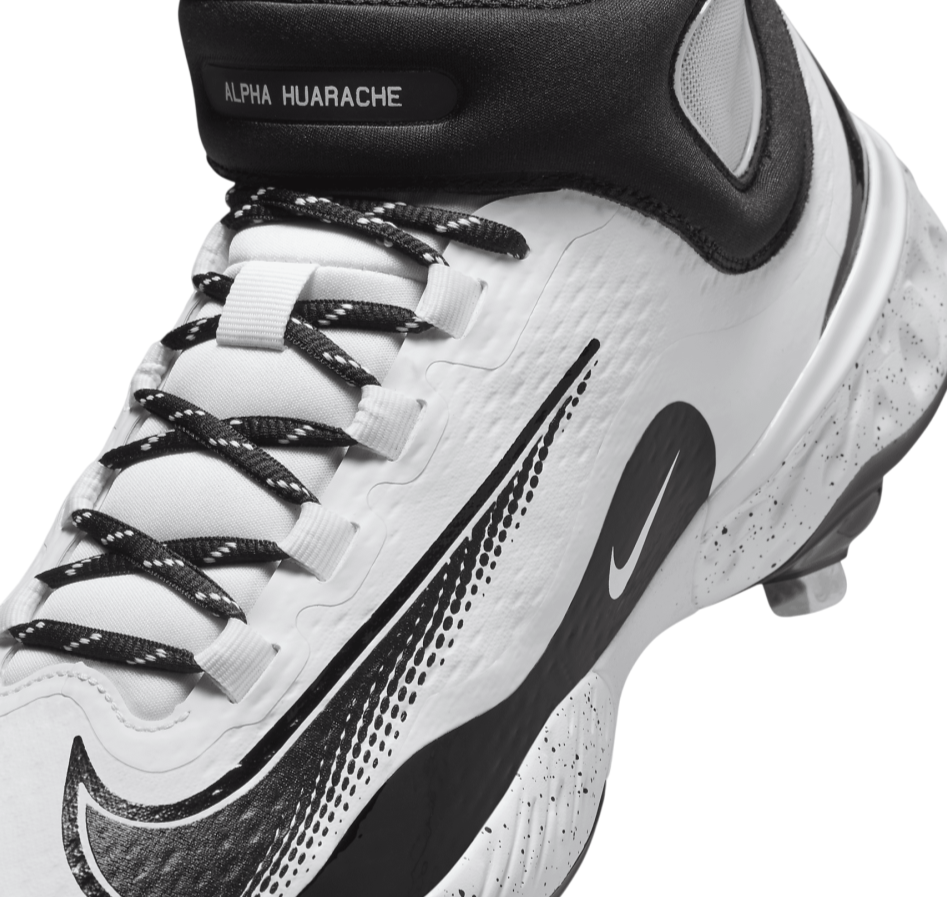 Nike Alpha Huarache Elite 4 Mid White Black Baseball Cleats FD2744-107 Men\'s 7.5 s-l400.jpg main image 3
