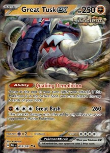 Great Tusk ex 053/091 Paldean Fates Double Rare