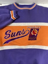 Vintage 90's NBA Phoenix Suns Sweater Men's XL Purple Logo 7 USA Basketball Rare