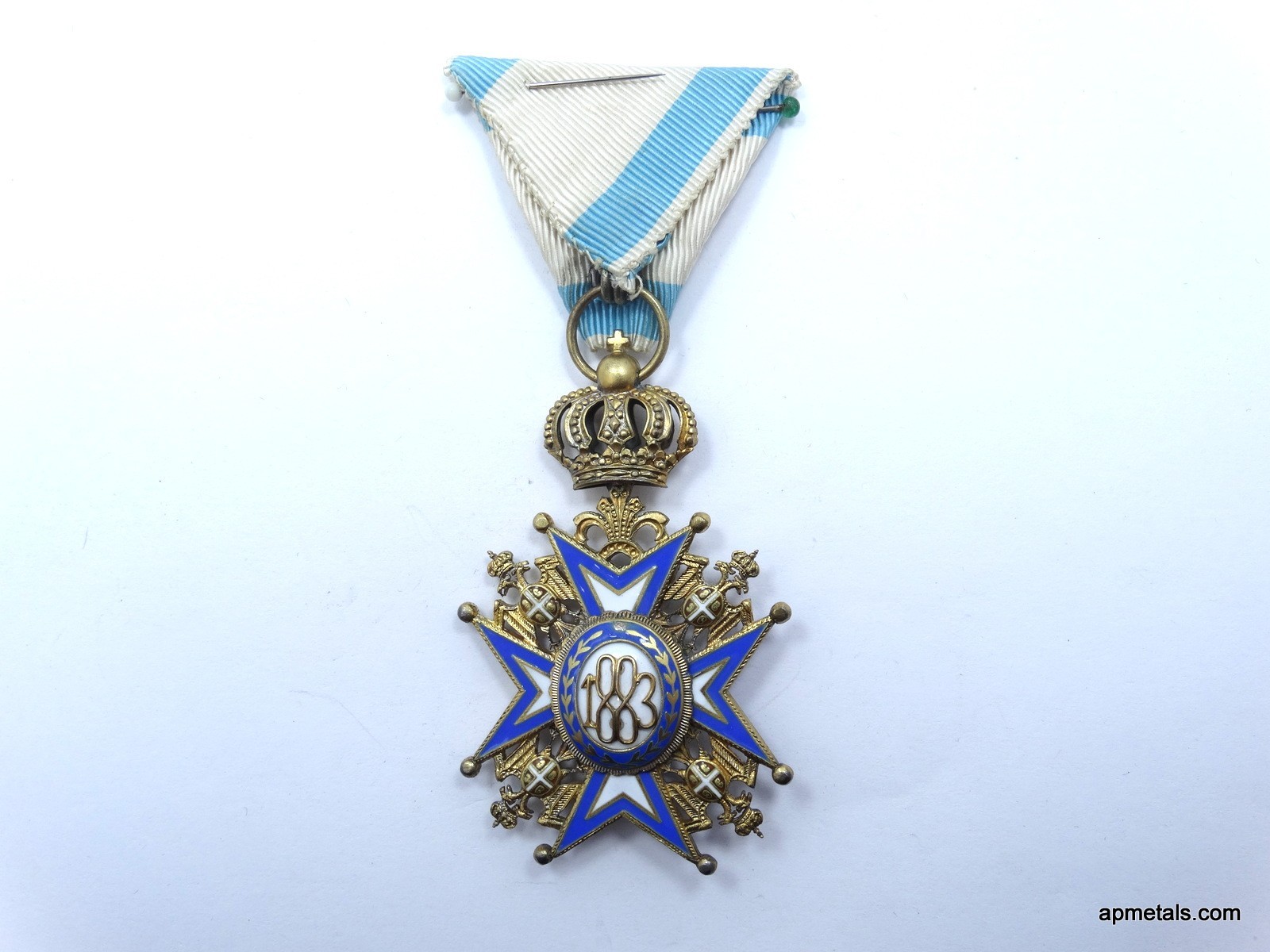 Serbian Order Saint Sava 4th Class Honorary Medal Pendant w/ original box