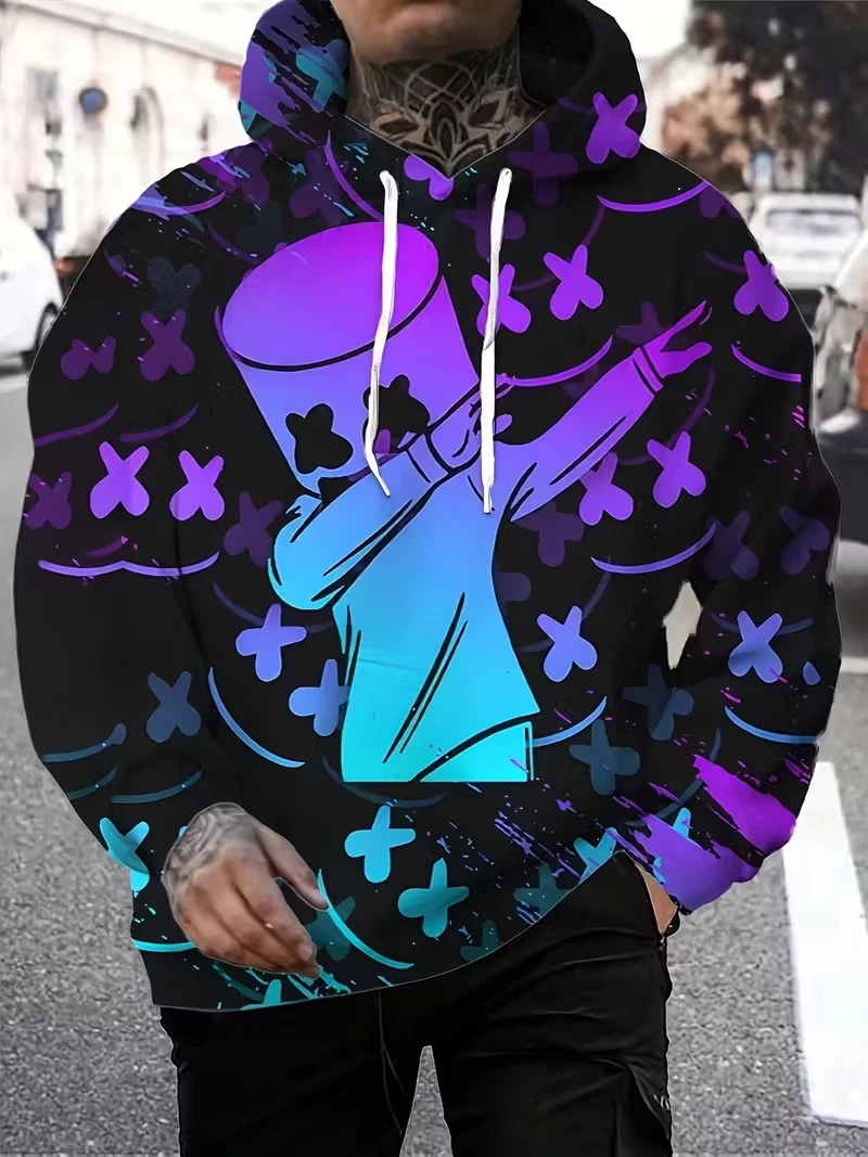 Men's Colorful Sweatshirts Hoodie long sleeve oversized BIG size 5XL