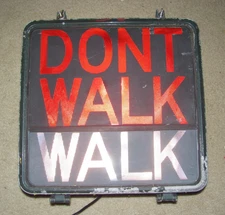 18" Wino Matic incandescent Pedestrian WALK DONT WALK Traffic Signal Light (A)