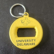Vintage Bev Key Delaware Fighting Blue Hens Bottle Opener Keychain