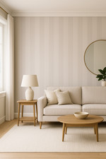 Wilman Interiors Puccini Stripe Dove Wallpaper 10m Roll | Soft Grey Neutral